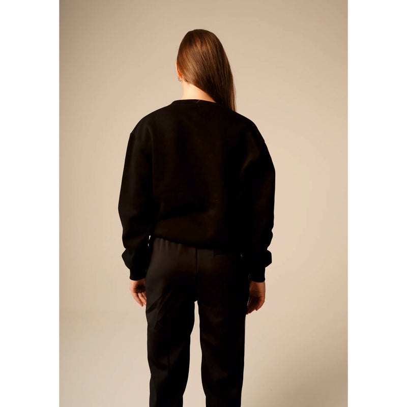 BASIC SWEATER DAMEN, SCHWARZ