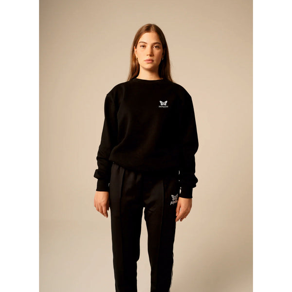 BASIC SWEATER DAMEN, SCHWARZ