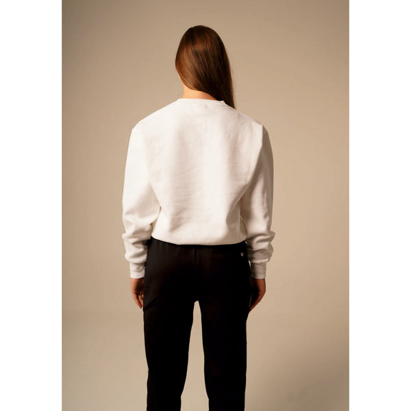 BASIC SWEATER DAMEN, WEISS