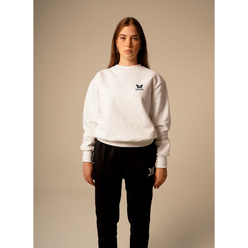 BASIC SWEATER DAMEN, WEISS