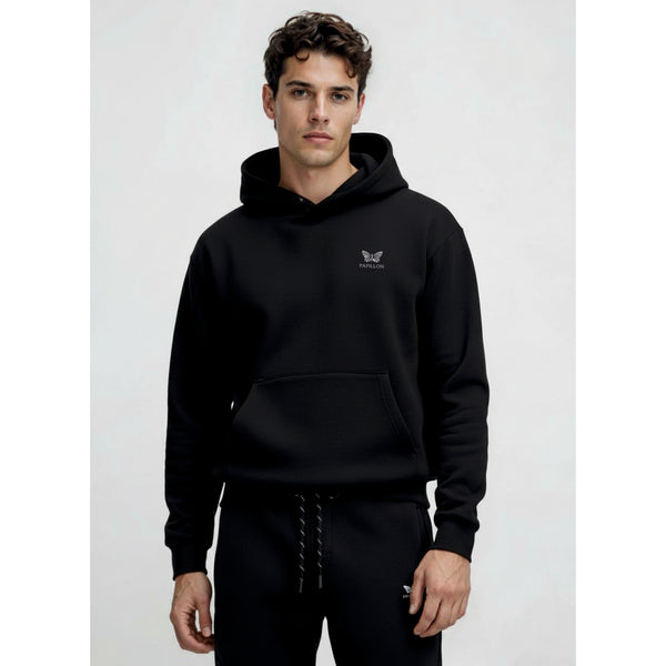 HEAVYWIGHT HOODIE HERREN, SCHWARZ