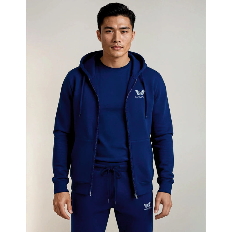 TEAM HOODIE JACKE HERREN, NAVY BLAU  -NEU-