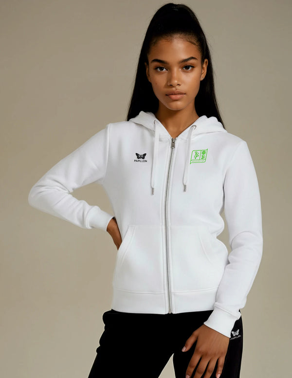 TEAM HOODIE-JACKE DAMEN, WEISS -NEU-