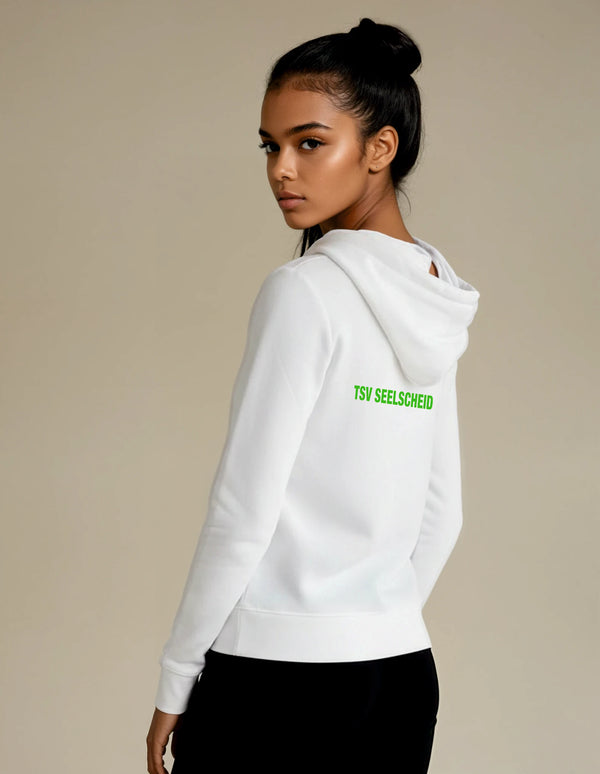 TEAM HOODIE-JACKE DAMEN, WEISS -NEU-