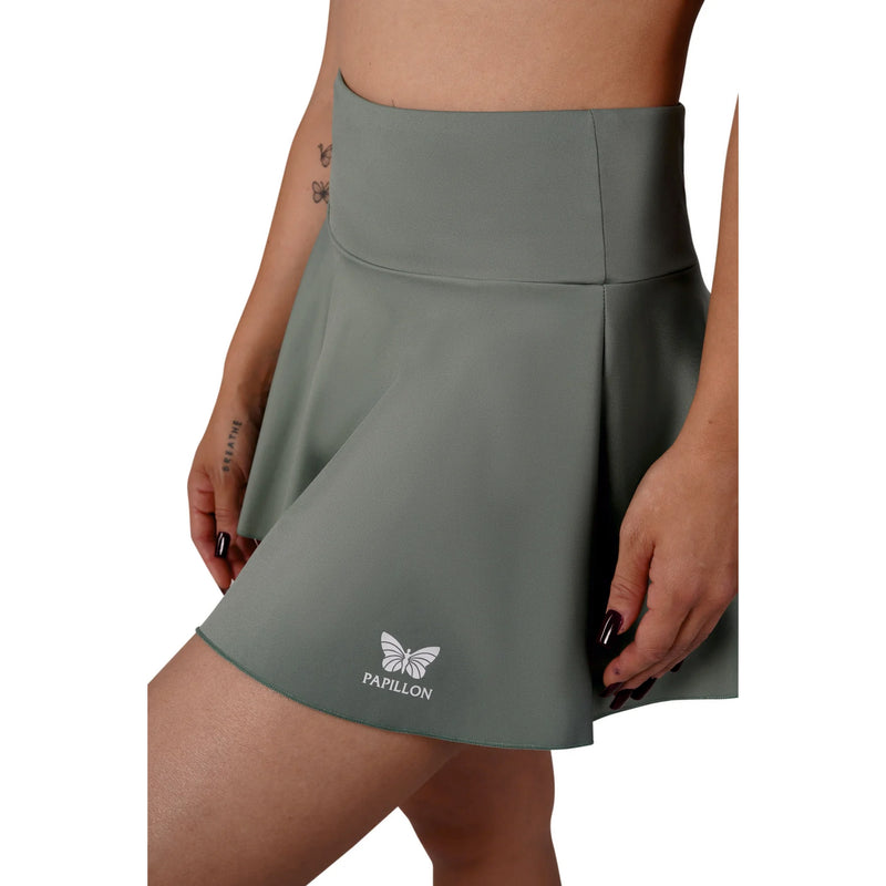 HIGH WAIST ROCK DAMEN, OLIVE GRÜN