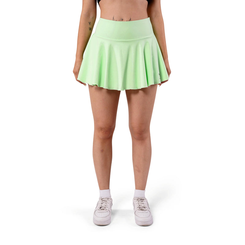 HIGH WAIST ROCK DAMEN, EISGRÜN