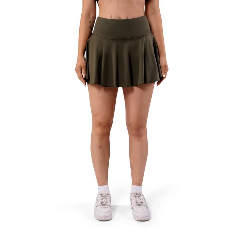 HIGH WAIST ROCK DAMEN, MILITÄR GRÜN