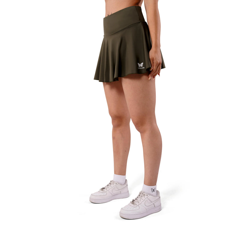 HIGH WAIST ROCK DAMEN, MILITÄR GRÜN