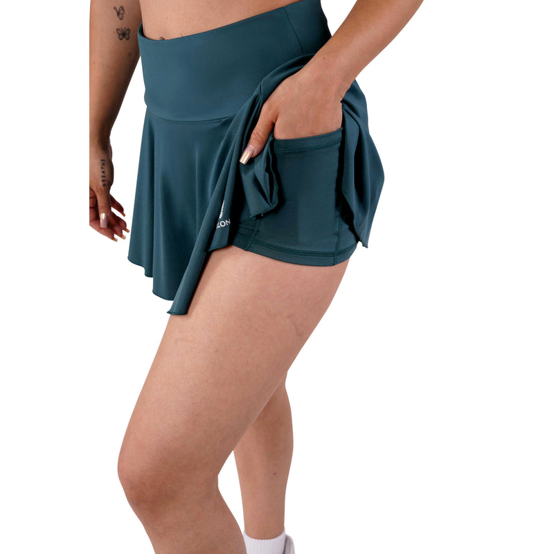 HIGH WAIST ROCK DAMEN, PATROL GRÜN