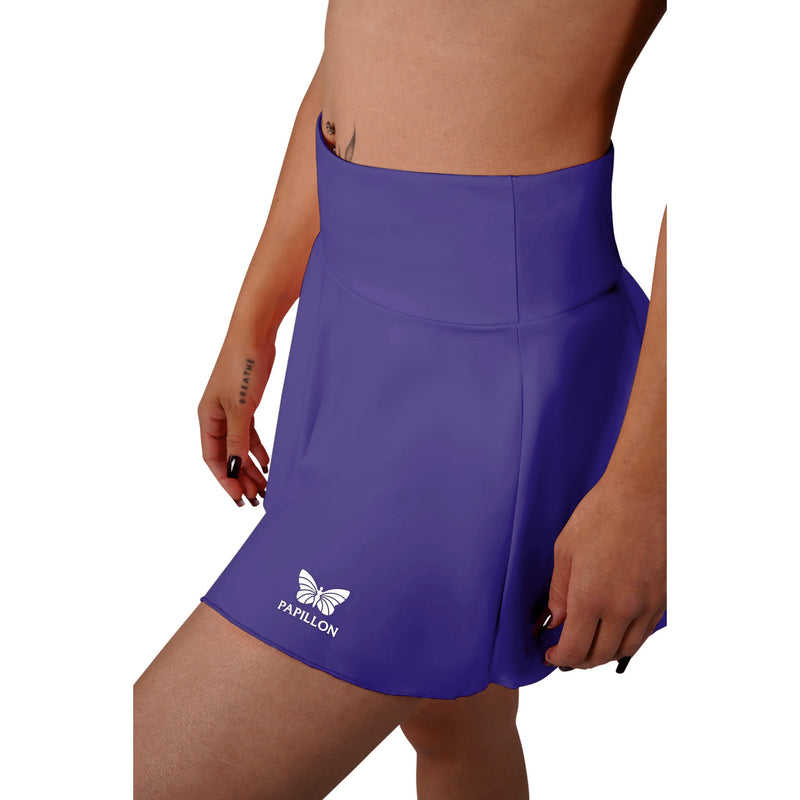 HIGH WAIST ROCK DAMEN, FLIEDER