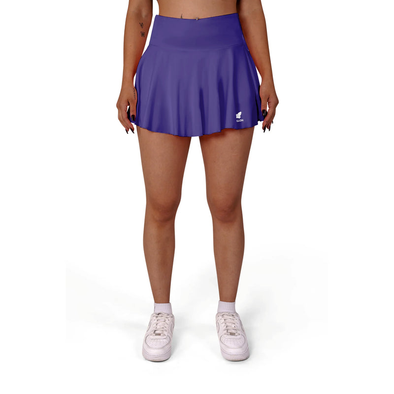 HIGH WAIST ROCK DAMEN, FLIEDER