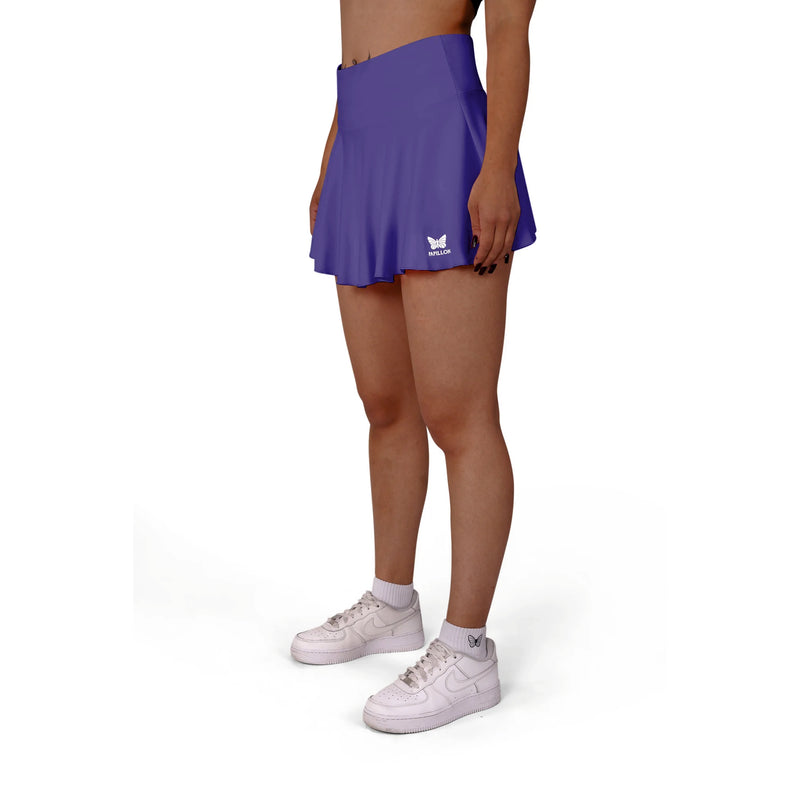 HIGH WAIST ROCK DAMEN, FLIEDER