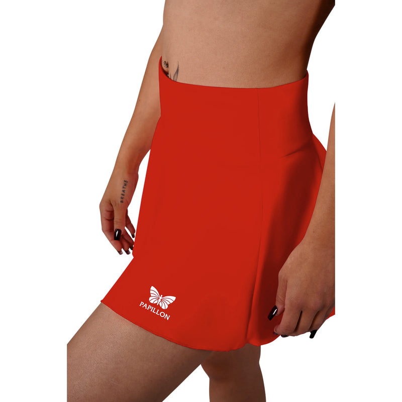 HIGH WAIST ROCK DAMEN, ROT