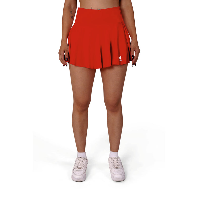 HIGH WAIST ROCK DAMEN, ROT