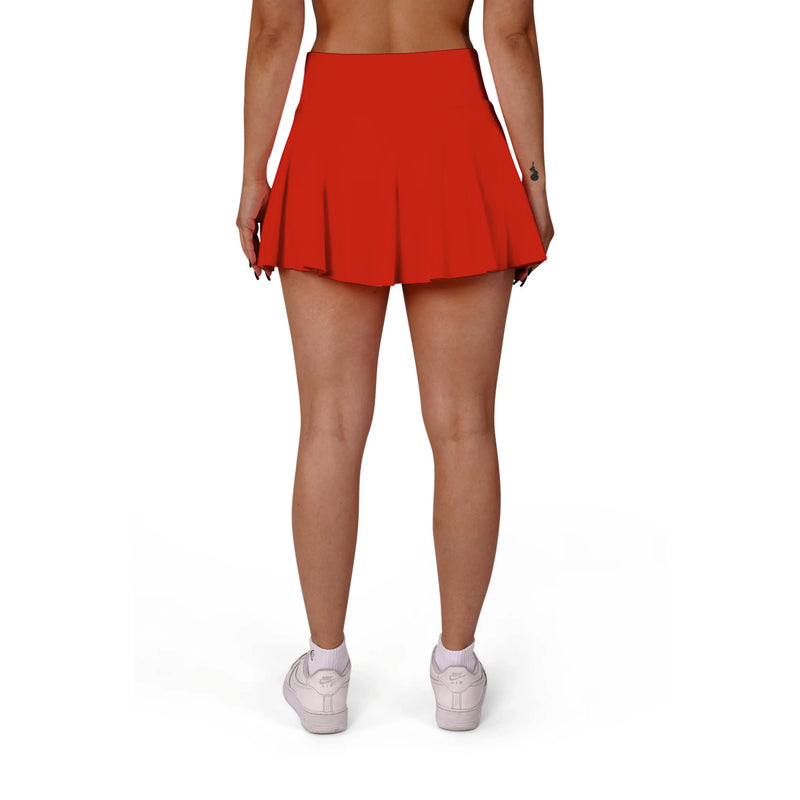 HIGH WAIST ROCK DAMEN, ROT