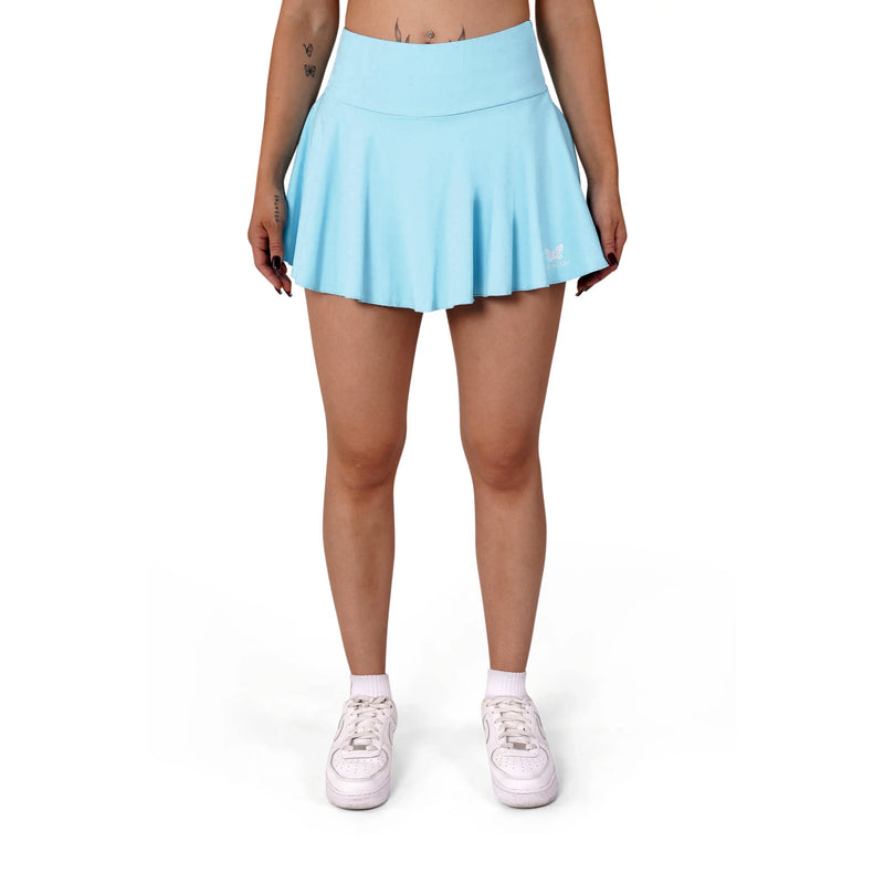 HIGH WAIST ROCK DAMEN, SKY BLUE