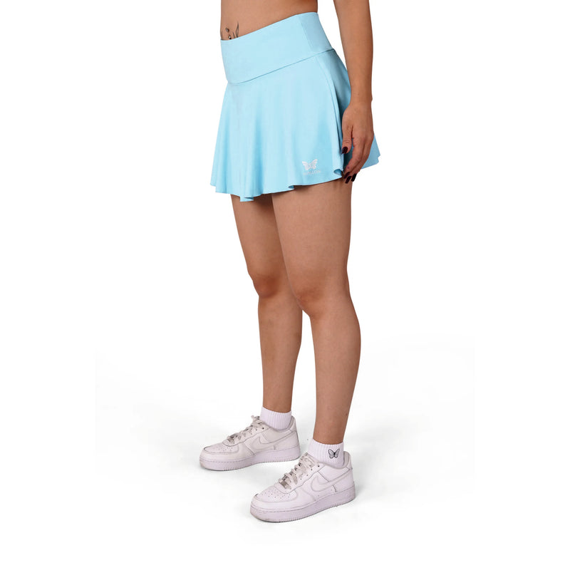 HIGH WAIST ROCK DAMEN, SKY BLUE