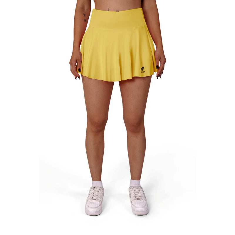 HIGH WAIST ROCK DAMEN, GELB