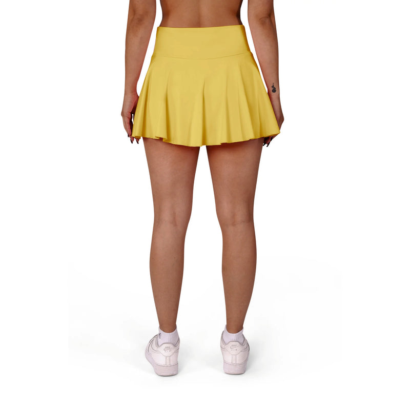 HIGH WAIST ROCK DAMEN, GELB