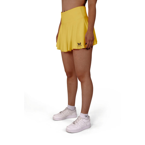 HIGH WAIST ROCK DAMEN, GELB