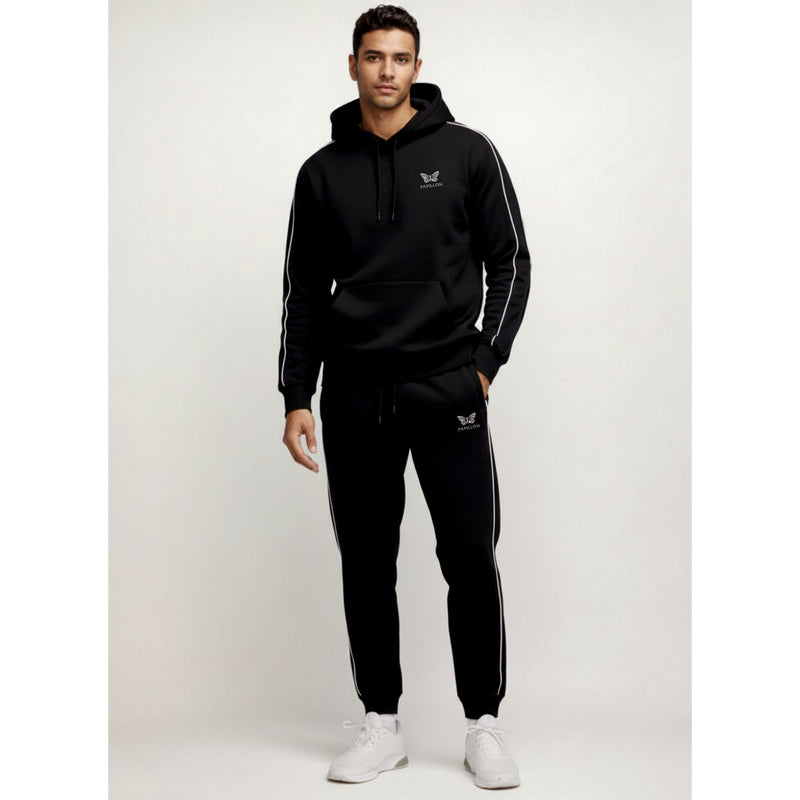 HEAVY PIPE HOODIE HERREN, SCHWARZ