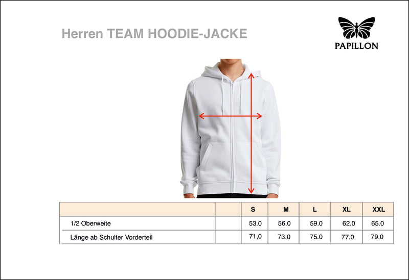 Team Hoodie Jacke Herren