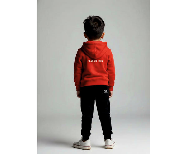 VIKTORIA TEAM HOODIE KNABEN, ROT