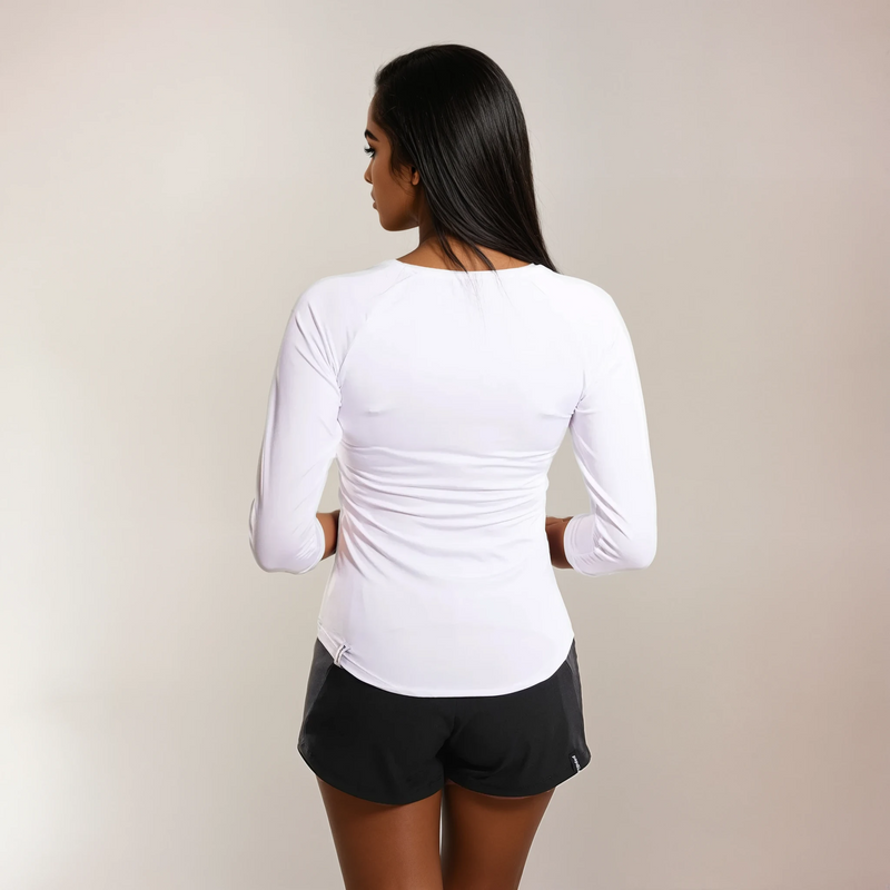 TEAM LONGSLEEVE DAMEN, WEISS