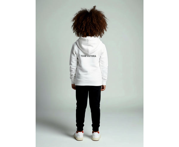 VIKTORIA TEAM HOODIE MÄDCHEN, WEISS