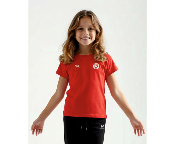 VIKTORIA TEAM SHIRT RUNDHALS MÄDCHEN, ROT