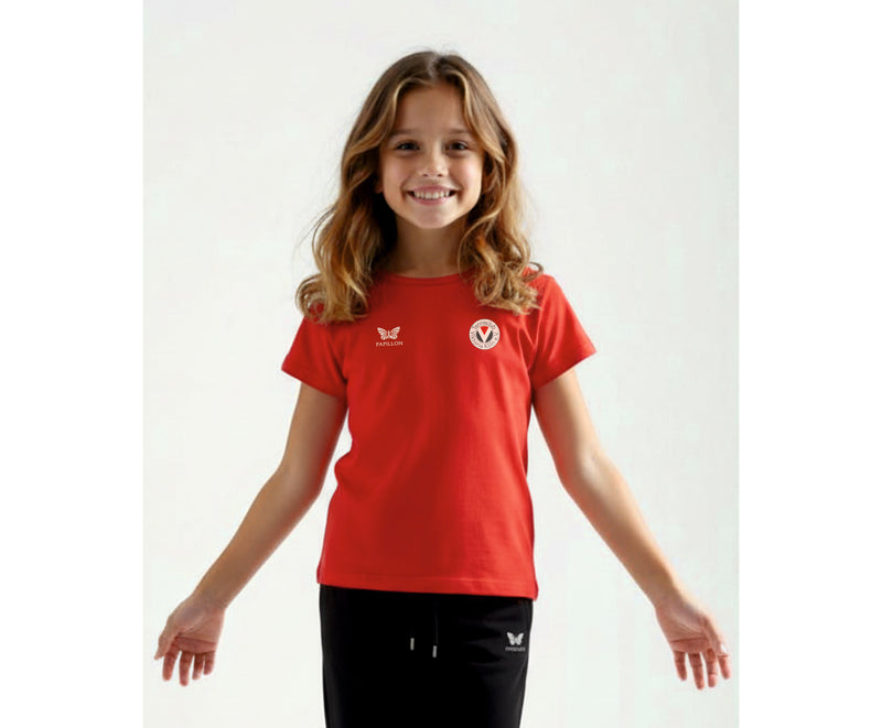 VIKTORIA TEAM SHIRT RUNDHALS MÄDCHEN, ROT