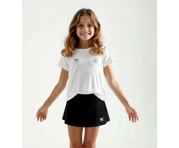 VIKTORIA TEAM SHIRT RUNDHALS MÄDCHEN, WEISS