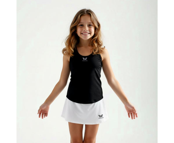 TEAM TANKTOP MÄDCHEN, SCHWARZ