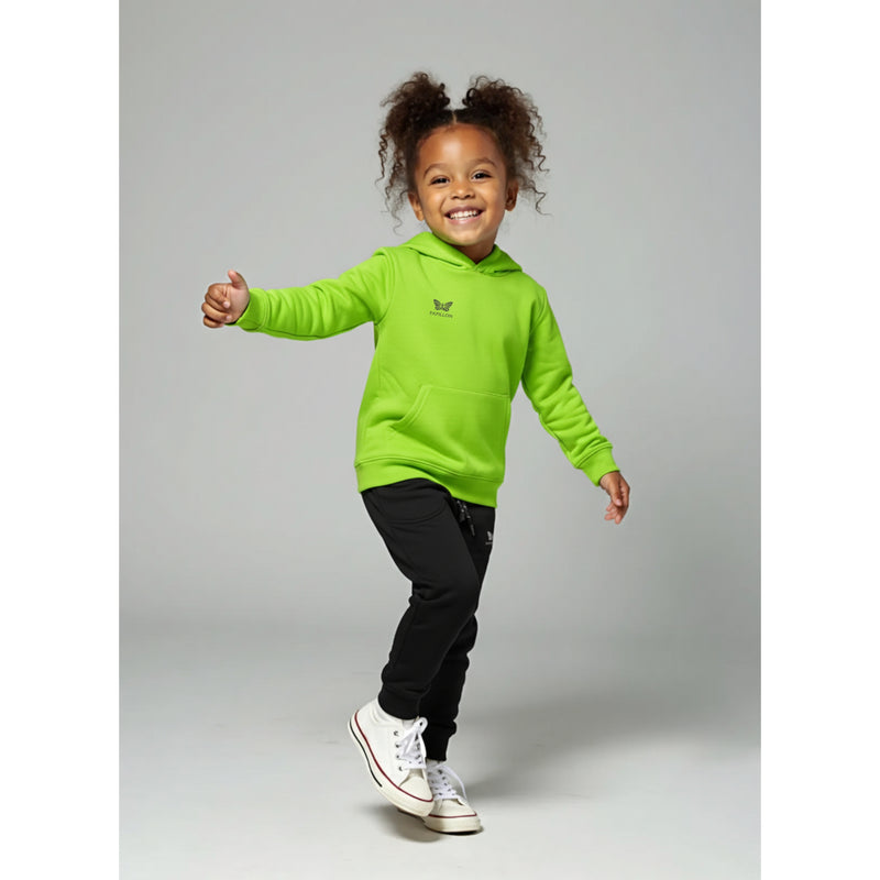 TEAM HOODIE MÄDCHEN, NEON-GRÜN