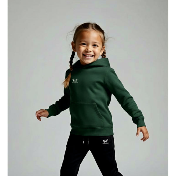 TEAM HOODIE MÄDCHEN, DUNKEL GRÜN