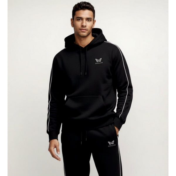 HEAVY PIPE HOODIE HERREN, SCHWARZ