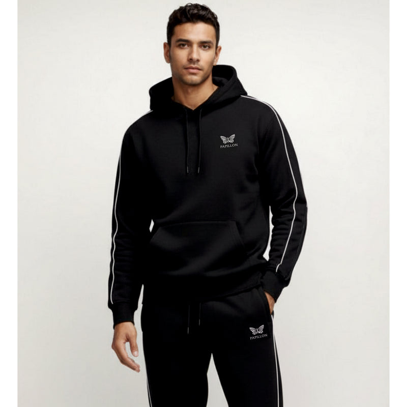 HEAVY PIPE HOODIE HERREN, SCHWARZ