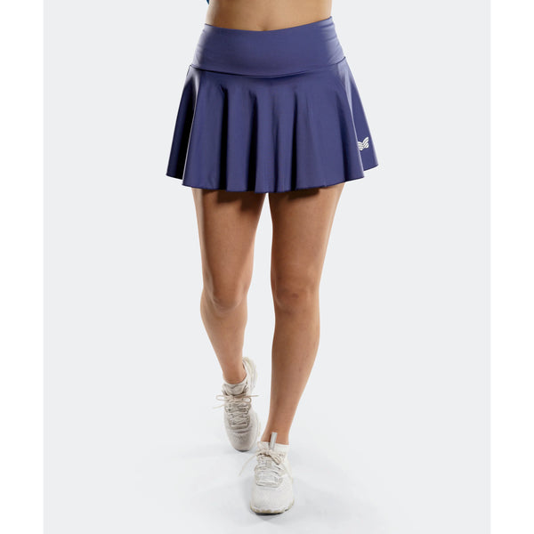 HIGH WAIST ROCK DAMEN, BLAU