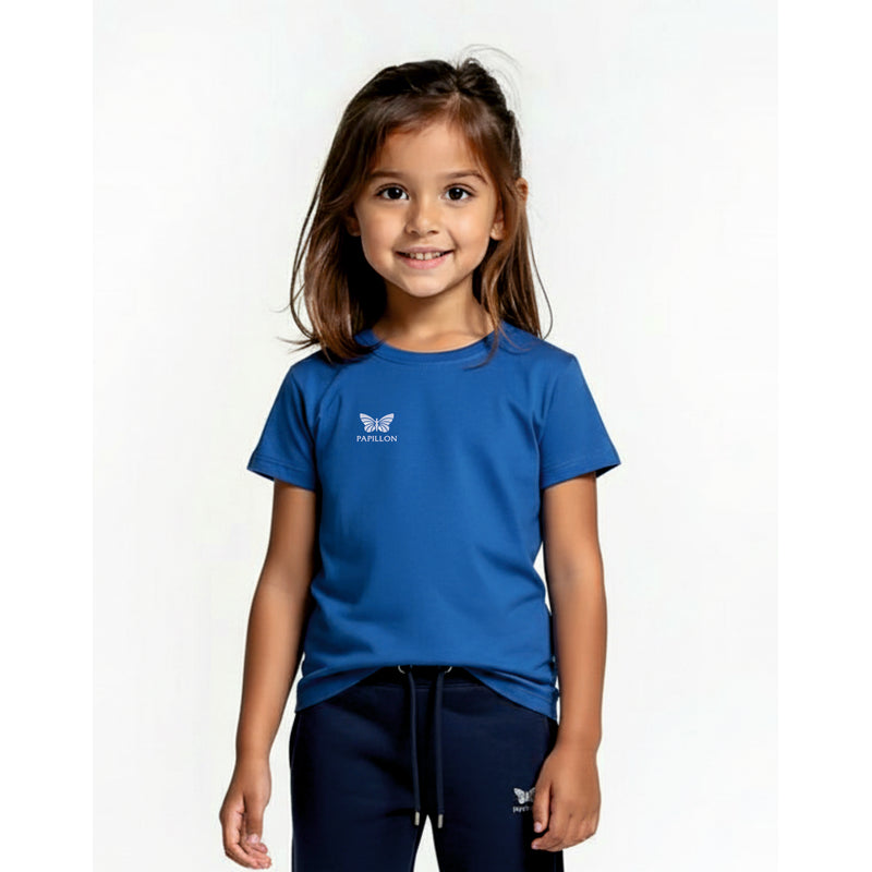 SHIRT RUNDHALS MÄDCHEN, BLAU