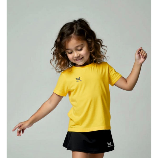 SHIRT RUNDHALS MÄDCHEN, GELB