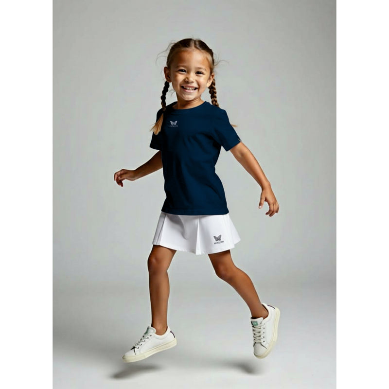 TEAM RUNDHALS SHIRT MÄDCHEN, NAVY