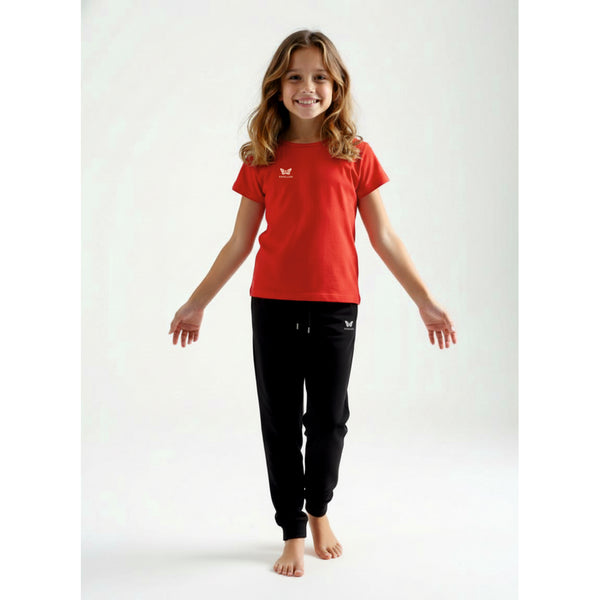 SHIRT RUNDHALS MÄDCHEN, ROT