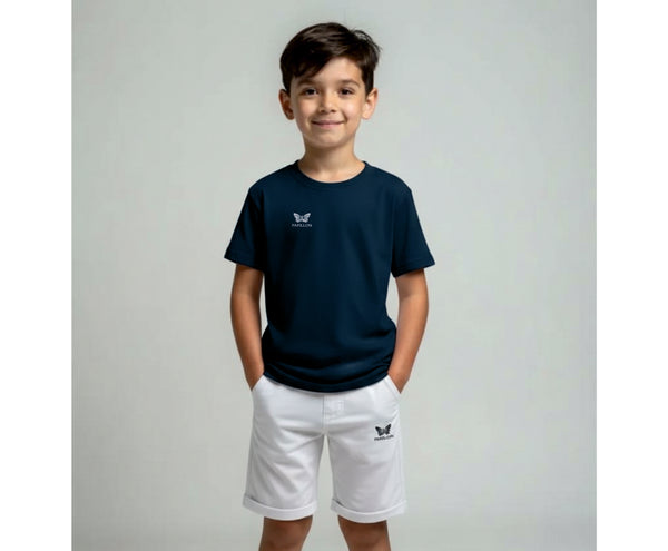 TEAM SHIRT KNABEN, NAVY