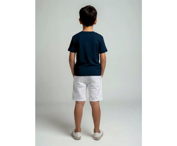 TEAM SHIRT KNABEN, NAVY