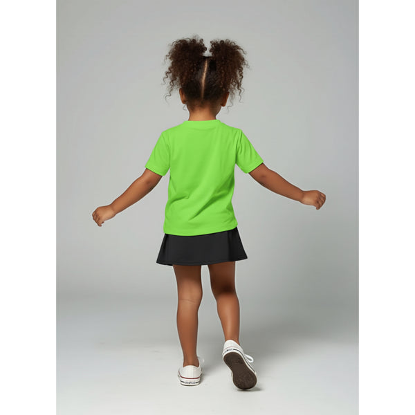 SHIRT RUNDHALS MÄDCHEN, NEON-GRÜN