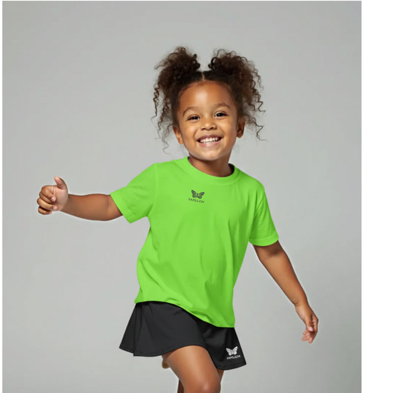 SHIRT RUNDHALS MÄDCHEN, NEON-GRÜN