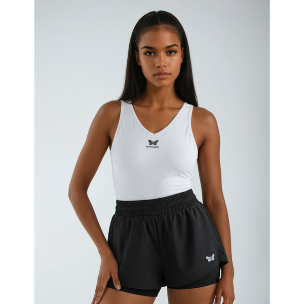 TENNIS SHORT DAMEN, SCHWARZ -NEU-