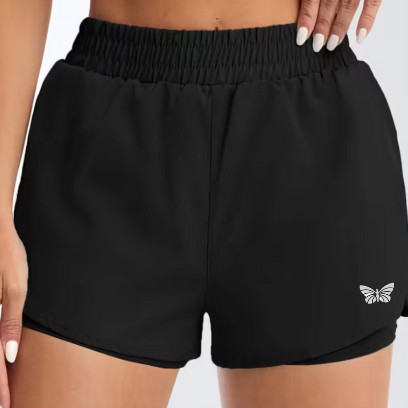 TENNIS SHORT DAMEN, SCHWARZ -NEU-