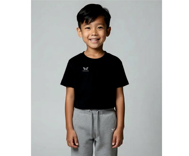 TEAM SHIRT KNABEN, SCHWARZ