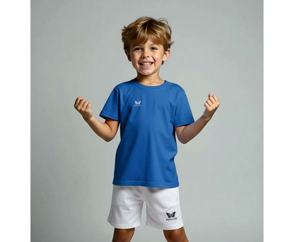 TEAM SHIRT KNABEN, BLAU